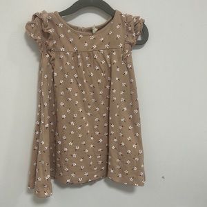 Quincy Mae Brown Floral Kids Dress
